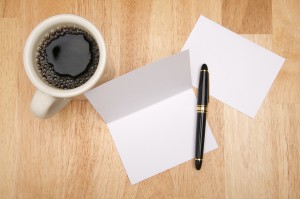 Note Card & Coffee